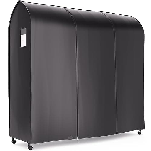 Image of Hangerworld 6 ft Single Waterproof Nylon Garment Rail Cover Double Zip for Easy Access, Black