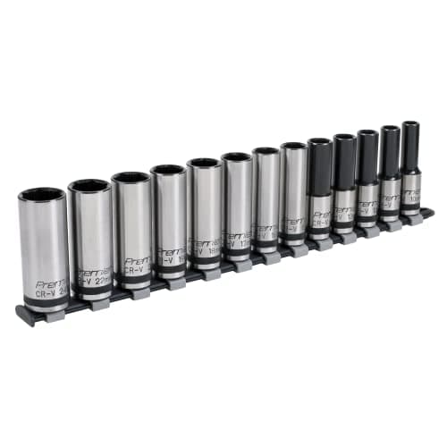 Image of Sealey AK2745B 13pc 1/2"Sq Drive Deep Lock-On™ Socket Set - Black Series