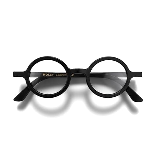 Image of LONDON MOLE® Moley reading glasses | Cool round shaped readers | Men’s Women’s Unisex | Spring hinges | 3.5+