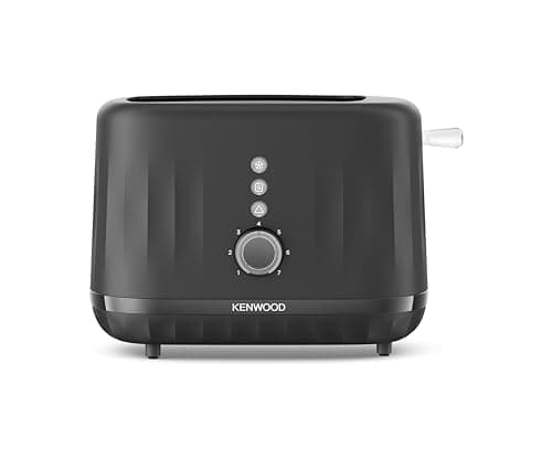 Image of Kenwood Ripple Toaster TCP06.000BK, 2 Slot Toaster with 7 Browning Settings, Reheat, Defrost and Cancel Functions, Pull Crumb Tray, Cord Storage, 850W, Midnight Black