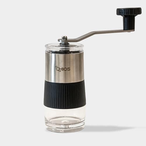 Image of CHIOS Manual Coffee Grinder, Mini Style, Portable Hand Grinder with Stainless Steel Body