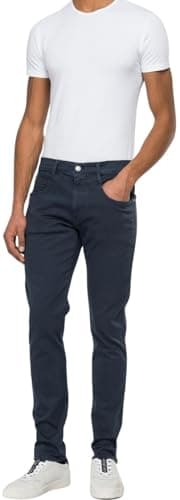 Image of Replay Herren Jeans Anbass Slim-Fit Hyperflex Colour X-Lite mit Stretch, Blau (Blue 010-2), 33W / 30L