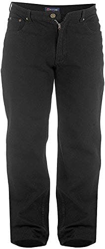 Image of Duke D555 Mens King Size Big Tall Rockford Black Comfort Jeans Black - 48W/32L