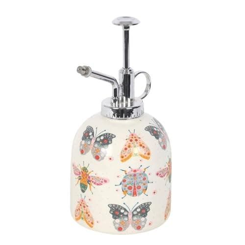 Image of Something Different Floral Bug Ceramic Plant Mister (One Size) (Multicoloured)