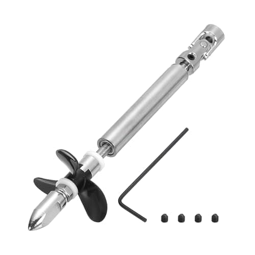 Image of sourcing map Drive Shaft W Propeller and Universal Joint for RC Boat Coupler Assemble Kit, L100mm Shaft, L25mm Sleeve, D36mm Three Propeller, Fit for 3.17 mm Motor Shaft