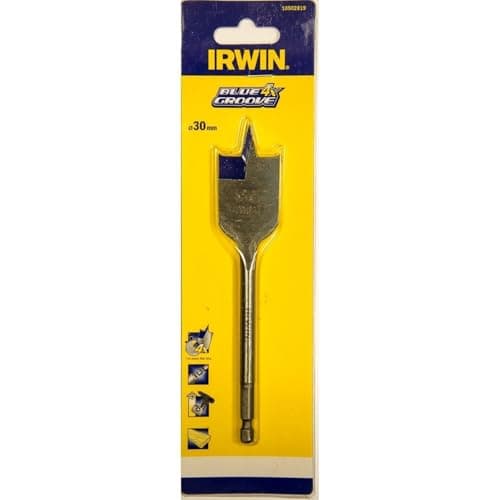 Image of Irwin 10502819 4X Blue Groove Flat Bit, 30mm x 152mm