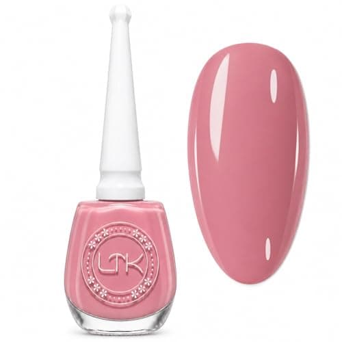 Image of Dusty Rose Nail Polish - Light Pink Nail Varnish 13ml, Quick Dry Jelly Pink Nail Polish, Long Lasting High Gloss Shine, Fast Drying Nail Colour for Nail Art DIY Home Manicure