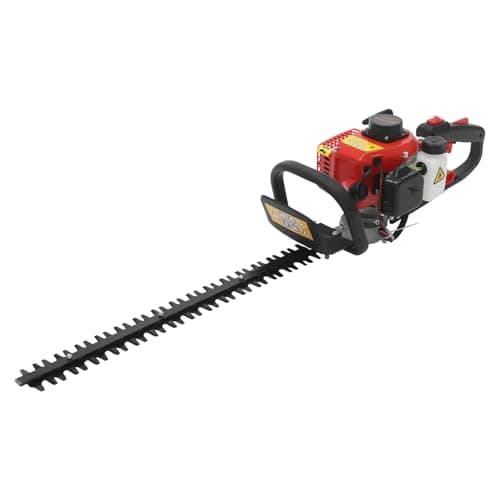Image of Petrol Fuel Powered Hedge Trimmer, For trimming garden hedges and bushes, 56cm dual action blades, 22.5cc 2-stroke petrol engine,suitable for trimming greenery in parks, gardens, (Black)