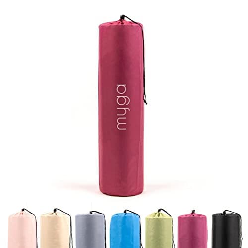 Image of Myga Yoga Mat Bag - Compact Carry Bag for Yoga, Pilates, Fitness & Exercise Mat with Adjustable Strap for Women & Men - Lightweight Waterproof Travel Bag for Home Gym and Studio - Raspberry