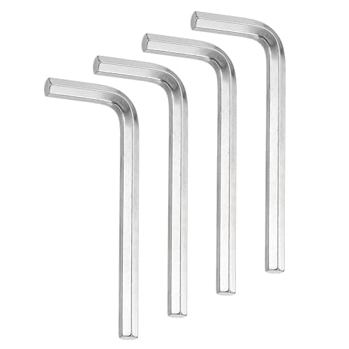 Image of sourcing map 4pcs Hex Key Wrench 7/32" 45# Steel L-Shape Hexagon SAE Wrenches Repairing Tool for Home DIY Bike Motorcycle Repair, Silver