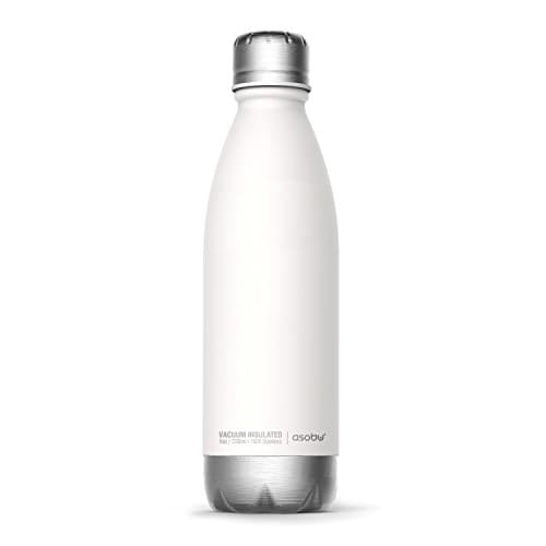 Image of ASOBU Central Park Thermal Bottle, 510 ml, Silver, Adults, Unisex, White/Silver