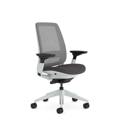 Image of Steelcase Series 2 Ergonomic Office Chair With LiveBack Lumbar Support And 4D Armests Nickel/Anthracite; Made in Europe