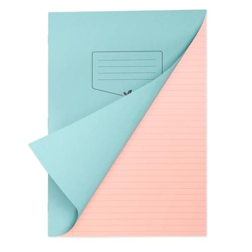 Image of Silvine A4 Pink Paper Dyslexia Exercise Book | 48 Lined Pages, 80gsm Tinted Paper for SEN Supportive Learning & Memory Aid