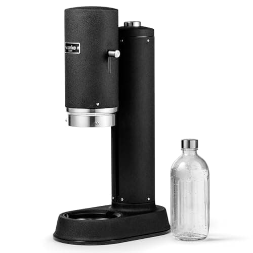 Image of Aarke Carbonator Pro, Sparkling Water Maker with Glass Bottle, Matte Black Finish