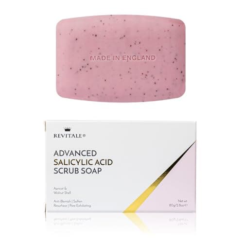Image of Revitale Advanced BHA Salicylic Acid Scrub Soap – Exfoliating Bar for Face & Body, Deep Pore Cleanser, Anti-Blemish, Skin Softening