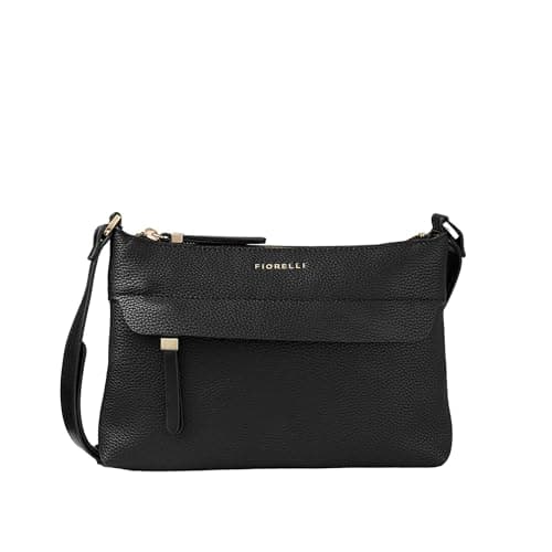 Image of Fiorelli Women's Isla Crossbody Bag, Lightweight & Stylish Shoulder Handbag with Adjustable Straps, Black Faux Leather