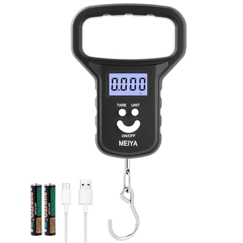 Image of OSDUE Digital Suitcase Scale, 110lb/50kg Luggage Scale, Portable Suitcase Weighing Scales with Extra Wide Handle, Backlit LCD Display,4 Unit Conversions, 2 AAA Batteries & USB-C Charging Cable