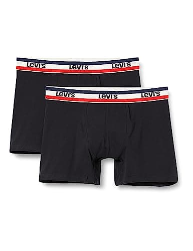 Image of Levi's - Men's Underwear - Boxer Shorts - SPRTSWR logo (2-Pack) - Black/Grey Melange - L