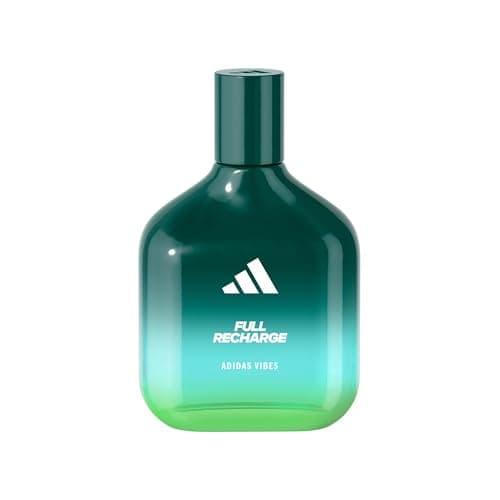 Image of adidas Vibes Full Recharge Eau de Parfum For All, Uplifting and Invigorating, Long Lasting Fragrance, Cedar leaf and Clary Sage 100ml