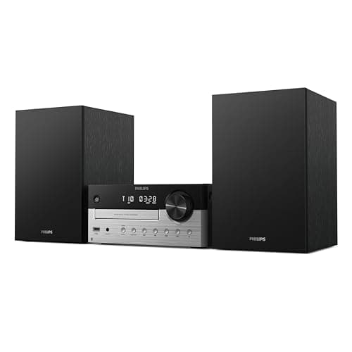 Image of Philips TAM4205M2 Micro Hi-Fi System – 80W, Bass Reflex Speakers, CD, FM, USB, Audio-in, Bluetooth 5.4, Auracast, Digital Sound Control, Remote, Eco Packaging