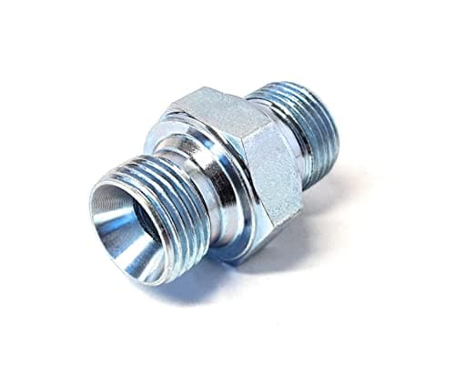 Image of Hydraulic Male/Male Equal Adaptor - 6 Sizes 1/8" BSP to 1" BSP ((3) 3/8" BSP to 3/8" BSP)