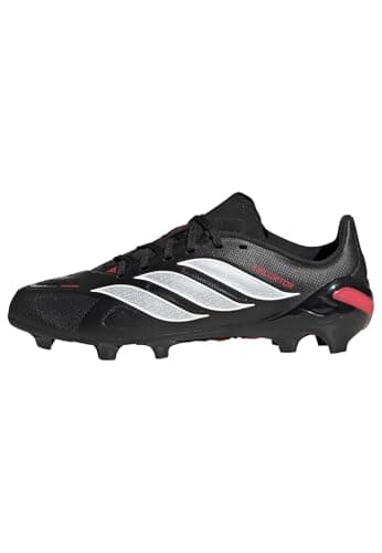 Image of adidas Unisex League Firm Ground Football Boots Kids Shoes, Core Black/FTWR White/Lucid Red, 1 UK