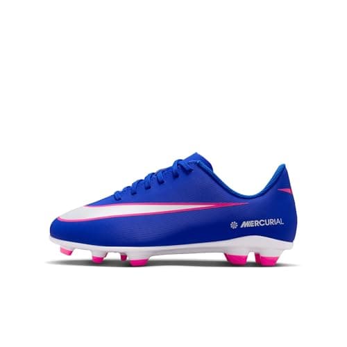 Image of Nike Kids Jr Vapor 16 Club FG/MG Football Shoes, Racer Blue/White, 4.5