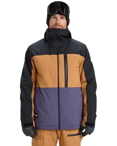Image of Quiksilver Snow Jacket Sycamore Block 20K Jacket Men's Brown XS