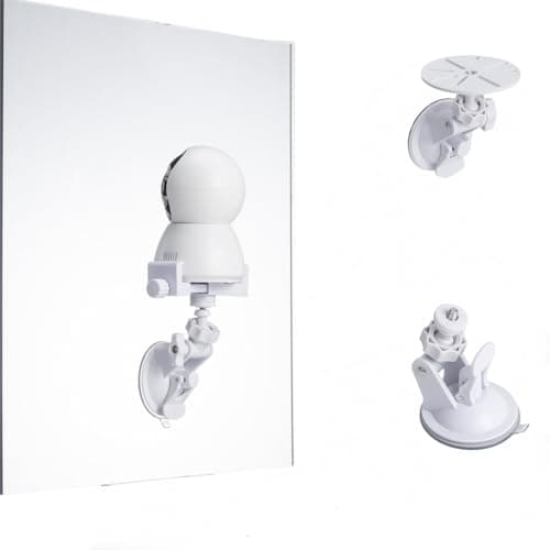 Image of LamYHeng 2Pack White Window Mount for Security Camera, Suction Mount Bracket,Compatible with Universal Security Cameras (2)