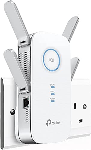 Image of TP-Link AC2600 Dual Band Mesh Wi-Fi Range Extender, Wi-Fi Booster/Hotspot with 1 Gigabit Port, Dual-Core CPU, Built-In Access Point Mode, Works with Any Wi-Fi Router, Easy setup, UK Plug (RE650)