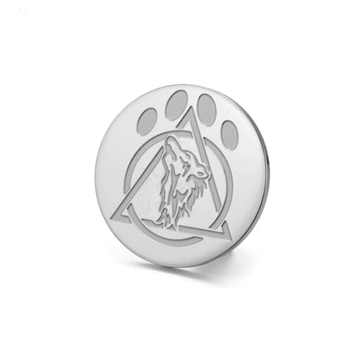 Image of Amaxer Norse Viking Wolf Paw Print Brooch Pin Backpack Badge Hat Bag Decoration Accessories (Silver)
