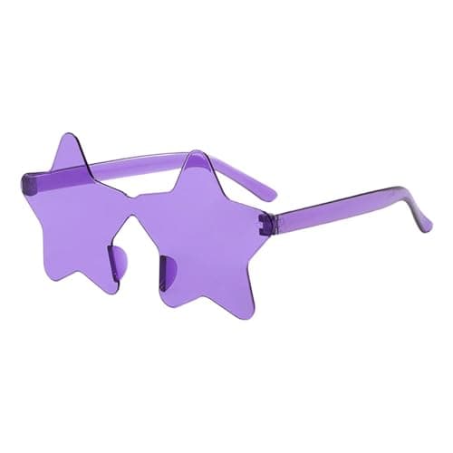 Image of Pxcewdcx Star Glasses - Stylish Pool Eyewear - Holiday Party Eyeglasses - for Women Birthday Music Festivals Halloween Themed Events Concerts Vacations Daily Wear Beach Pool Christmas