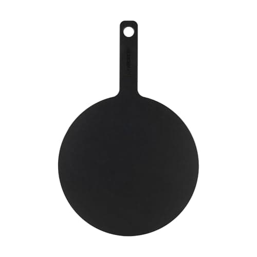 Image of Rockingham Forge Wood Fibre Pizza Board Black 24cm Dia. for 9” Pizza, Hygienic Wooden Pizza Serving Board, Round Cutting Board, Heat Resistant Wood Pizza Paddle, Dishwasher Safe Serving Platter