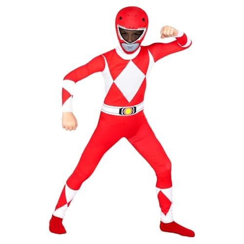 Image of Morph Red Mighty Morphin Power Rangers Costume Kids, Kids Power Rangers Costume, Halloween Costumes For Boys, Medium