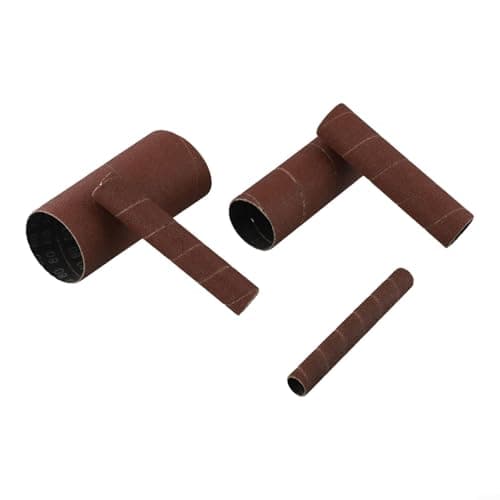 Image of Pack of 5 Sanding Drum Sleeves 4 5inch Length Compatible with Oscillating Spindle Sanders Various Grits 80, 150, 240 for Professional Sanding Use (Grit 80)