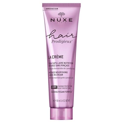 Image of Nuxe Hair Prodigieux Intense Nourishing Leave-in Cream 100ml, Heat-Protective Leave-in Hair Cream, Nourishes & Repairs Dry Hair, Shields from Heat Up to 220°C, Vegan Formula
