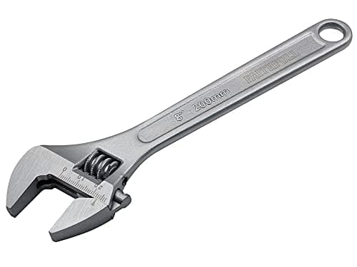 Image of Faithfull FAIAS200MC Adjustable Chrome Spanner 200mm (8in) - 25mm Jaw Capacity