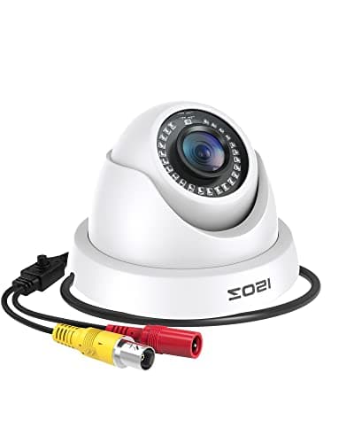 Image of ZOSI 2.0MP 1080P 1920TVL Hybrid 4-in-1 TVI CVI AHD CVBS Security Surveillance CCTV Dome Camera, Weatherproof 80ft IR Day Night Vision For 960H,720P,1080P,5MP,4K analog Surveillance DVR (White)