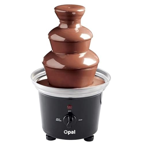 Image of Opal Large Size Stainless Steel Chocolate Fountain 500ml Fondue Set Electric 3-Tier Machine with Hot Melting Pot Base OCF17 (OCF17)