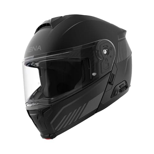 Image of Sena SPECTER Modular Smart Communication Motorcycle Helmet with Mesh Intercom, 2nd Gen SOUND by Harmon Kardon, DuPont Kevlar Shell (Matte Black, M)