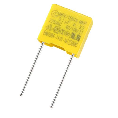 Image of sourcing map Polypropylene Film Safety Capacitors 0.1uF 275VAC X2 MKP 10 Pcs