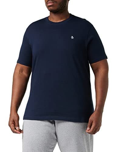 Image of Original Penguin Mens Small Embroidered Logo T-Shirt, Dark Sapphire, 413, M UK
