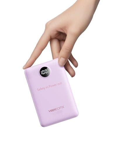Image of VEEKTOMX Power Bank Fast Charging, 10000mAh Mini USB C Portable Charger with PD QC 3.0, Small Battery Pack, Compact External Battery Bank for iPhone, Samsung, Travel Essentials(Purple)