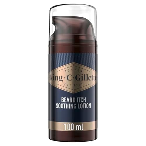 Image of King C Gillette Beard Itch Soothing Lotion for Men with Vitamin B3 and Vitamin B5, Immediate Cooling Effect, 100ml
