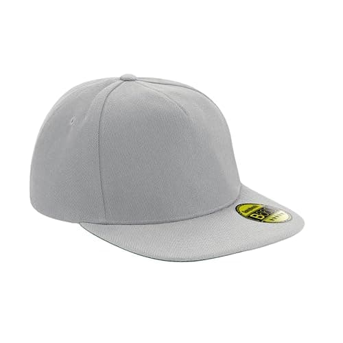 Image of Beechfield - Original Flat Peak - Retro Style Snapback - Grey/Grey