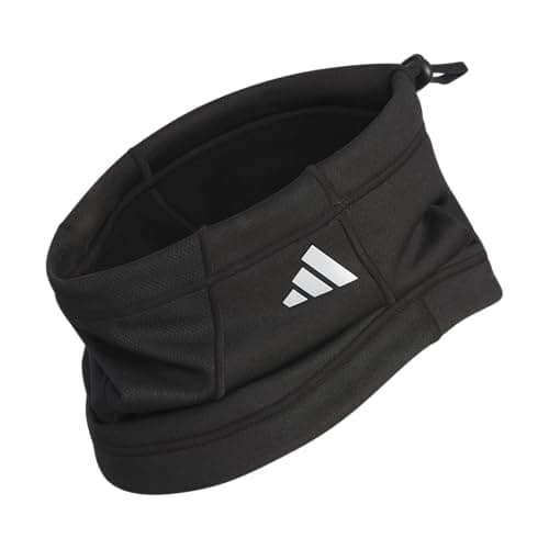 Image of adidas Alphaskin Neck Warmer – Performance Workout Face & Neck Cover, Black/Silver Reflective F23, One size