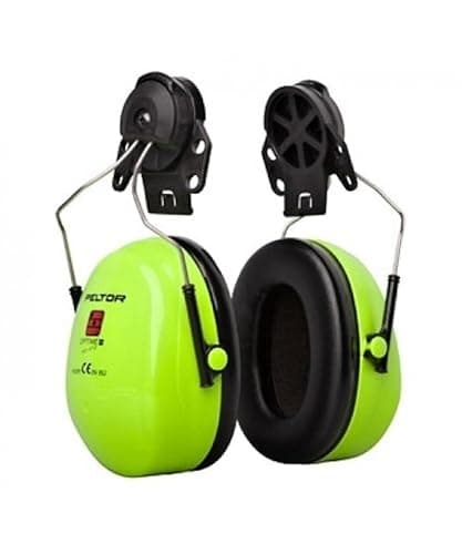 Image of 3M PELTOR Optime III Earmuffs, 34 dB, Hi-Viz, Helmet Mounted, H540P3E-475-GB