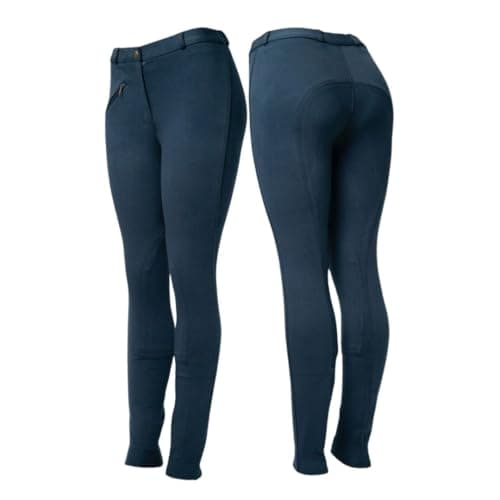 Image of Ladies Jodhpurs Jodphurs Jods Basic Womens Riding Jodhpurs Equestrian Riding Breeches (UK, Numeric, 10, Regular, Regular, Navy)