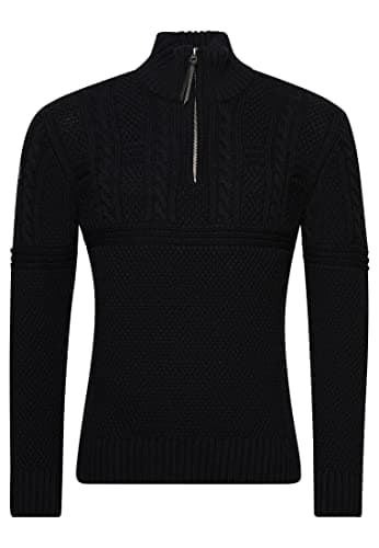 Image of Superdry Men's Jabob Henley Knit, Blue, XL (M6110308A-98T)