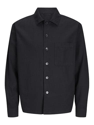 Image of JACK&JONES JJEURBAN Edge Overshirt LS SN, Black, L